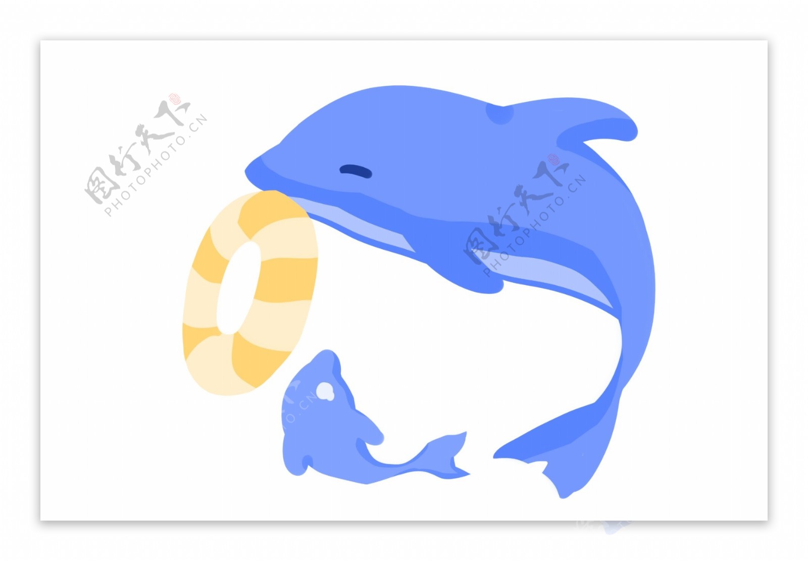 玩耍海豚卡通动物