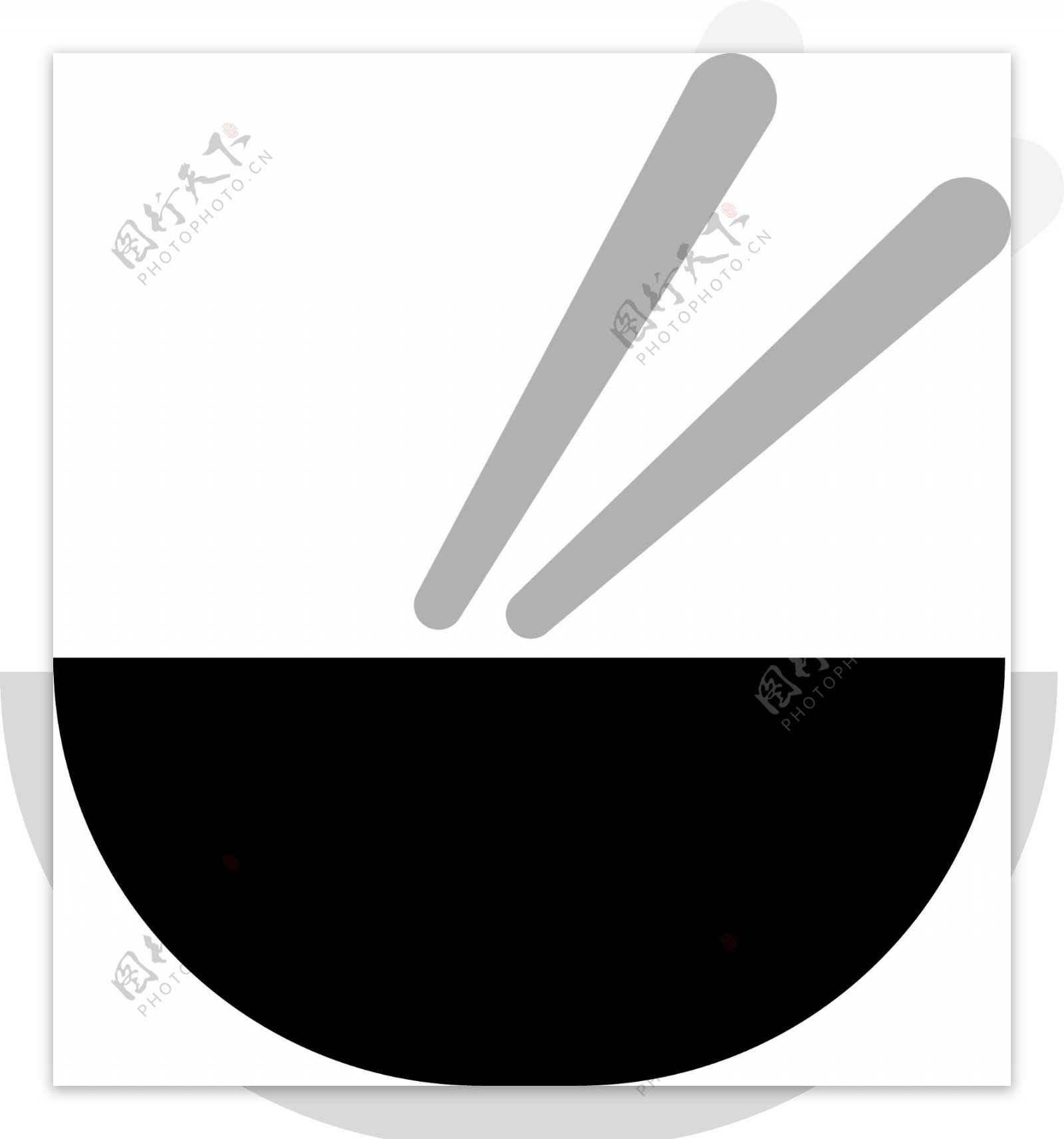 黑色的餐具免抠图