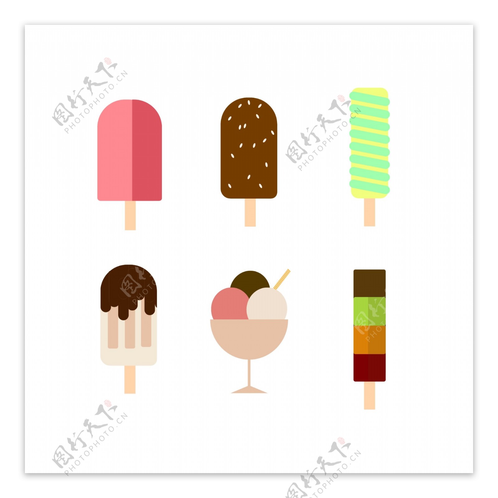 冰淇淋元素小图标