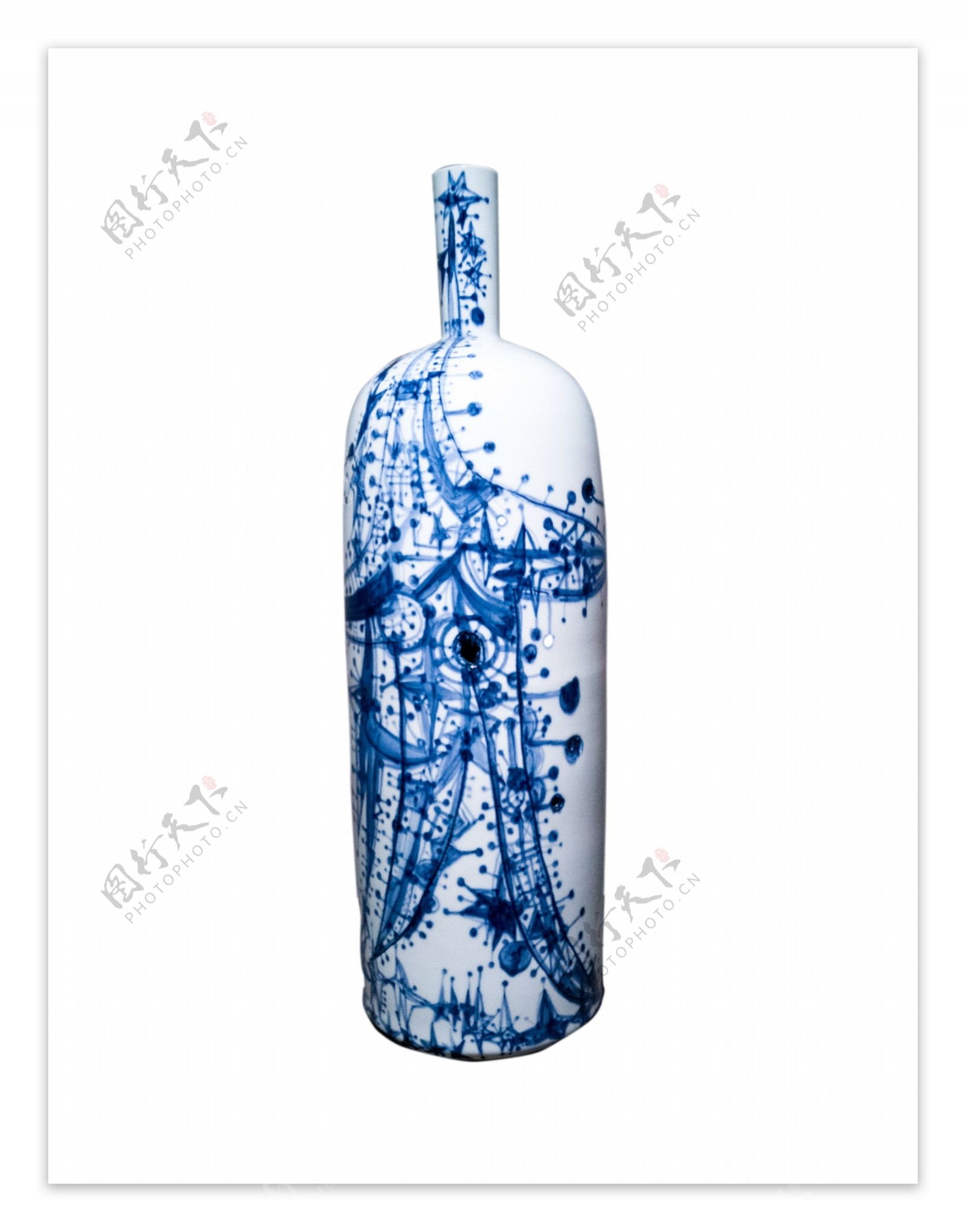 青花瓷中国风陶瓷瓶png素材