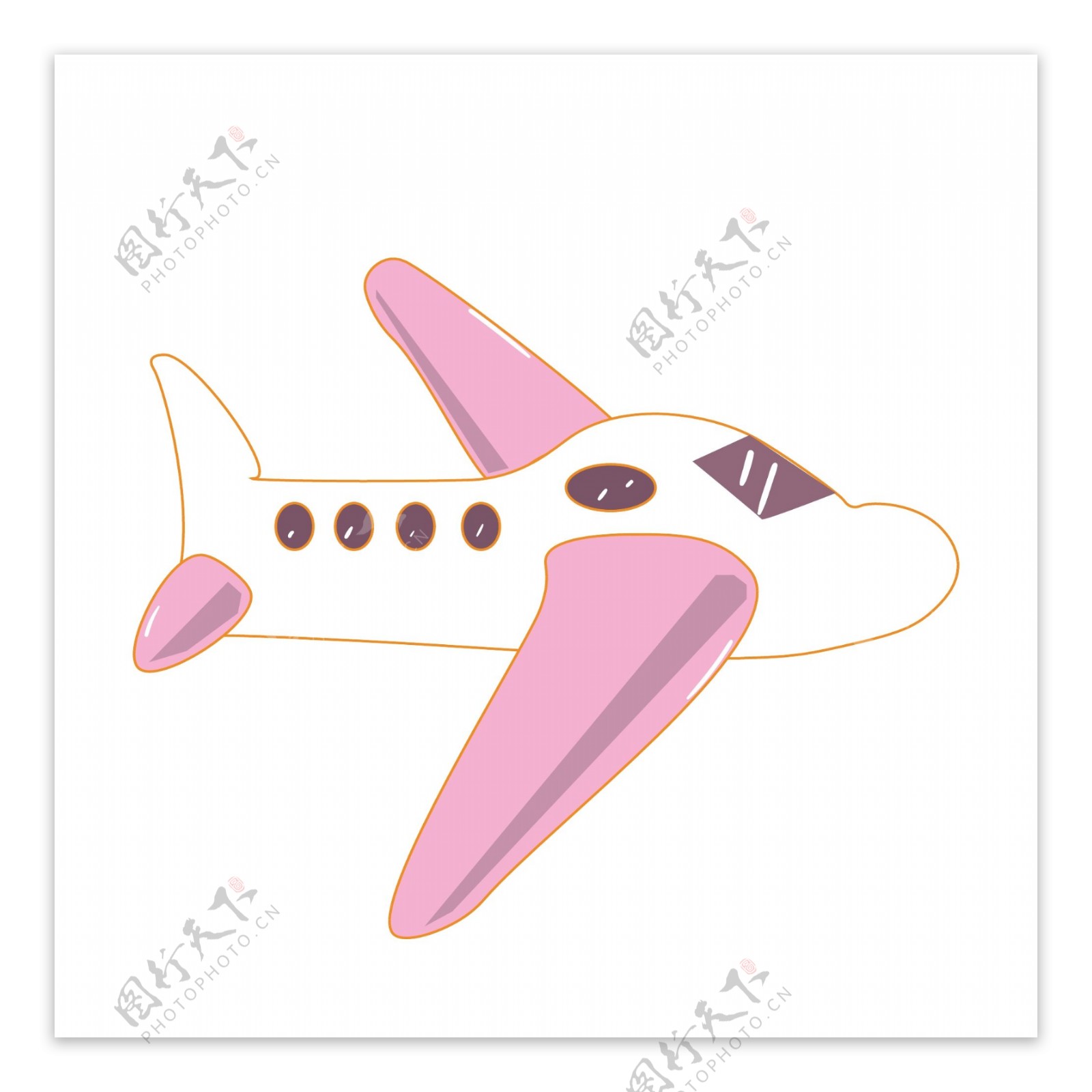 紫白色飞机装饰