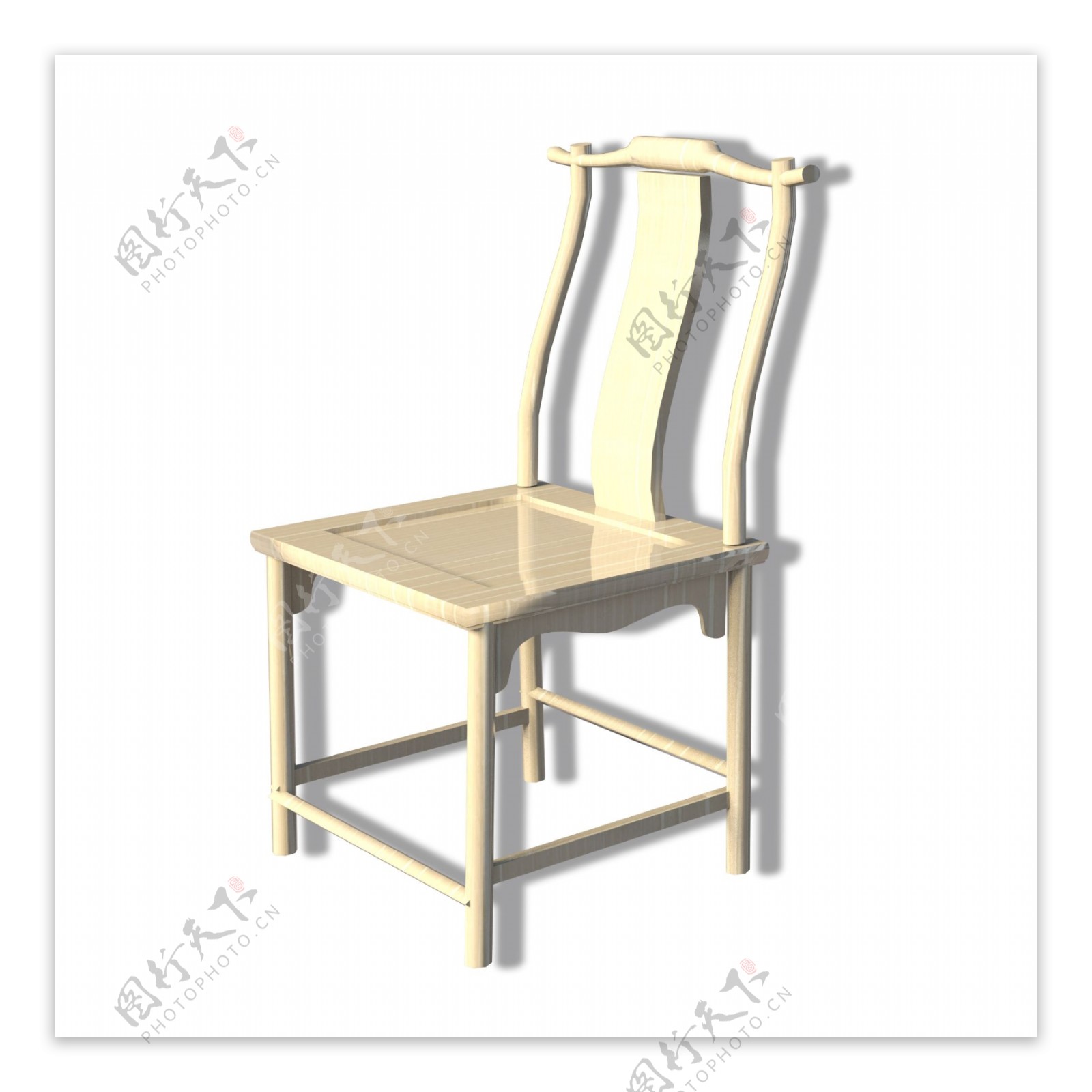 家具白桦木中式座椅