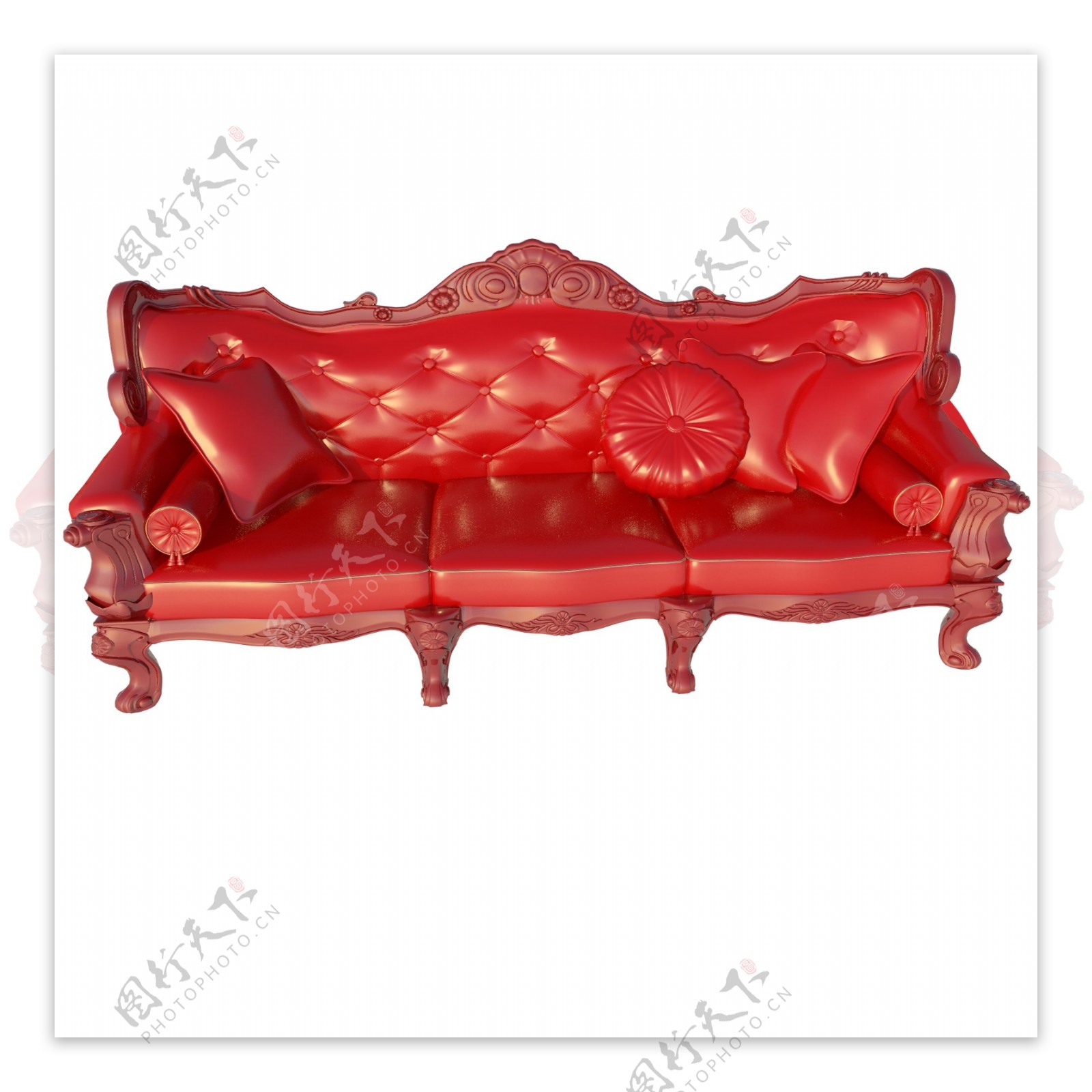 大红色沙发