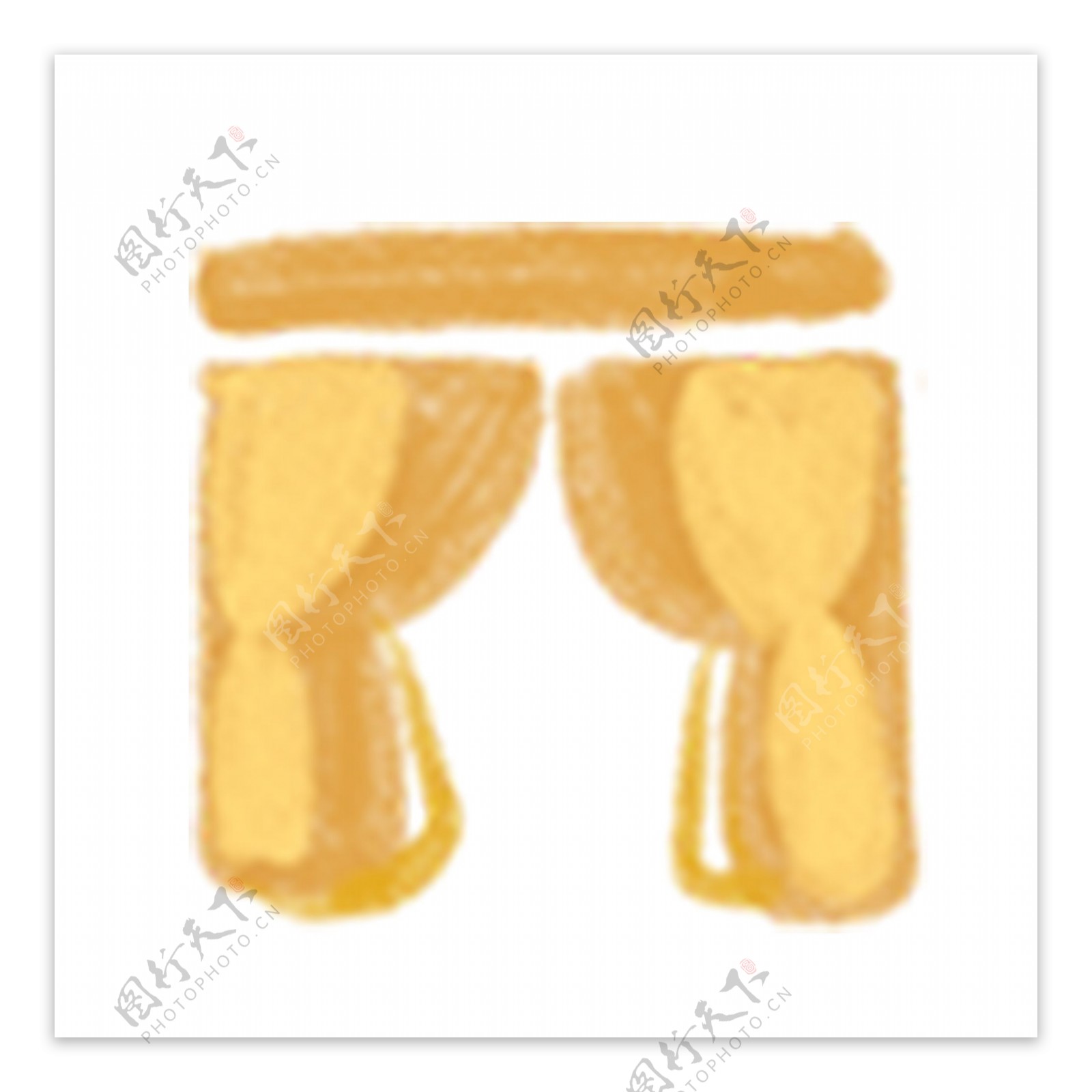 黄色窗帘ui图标