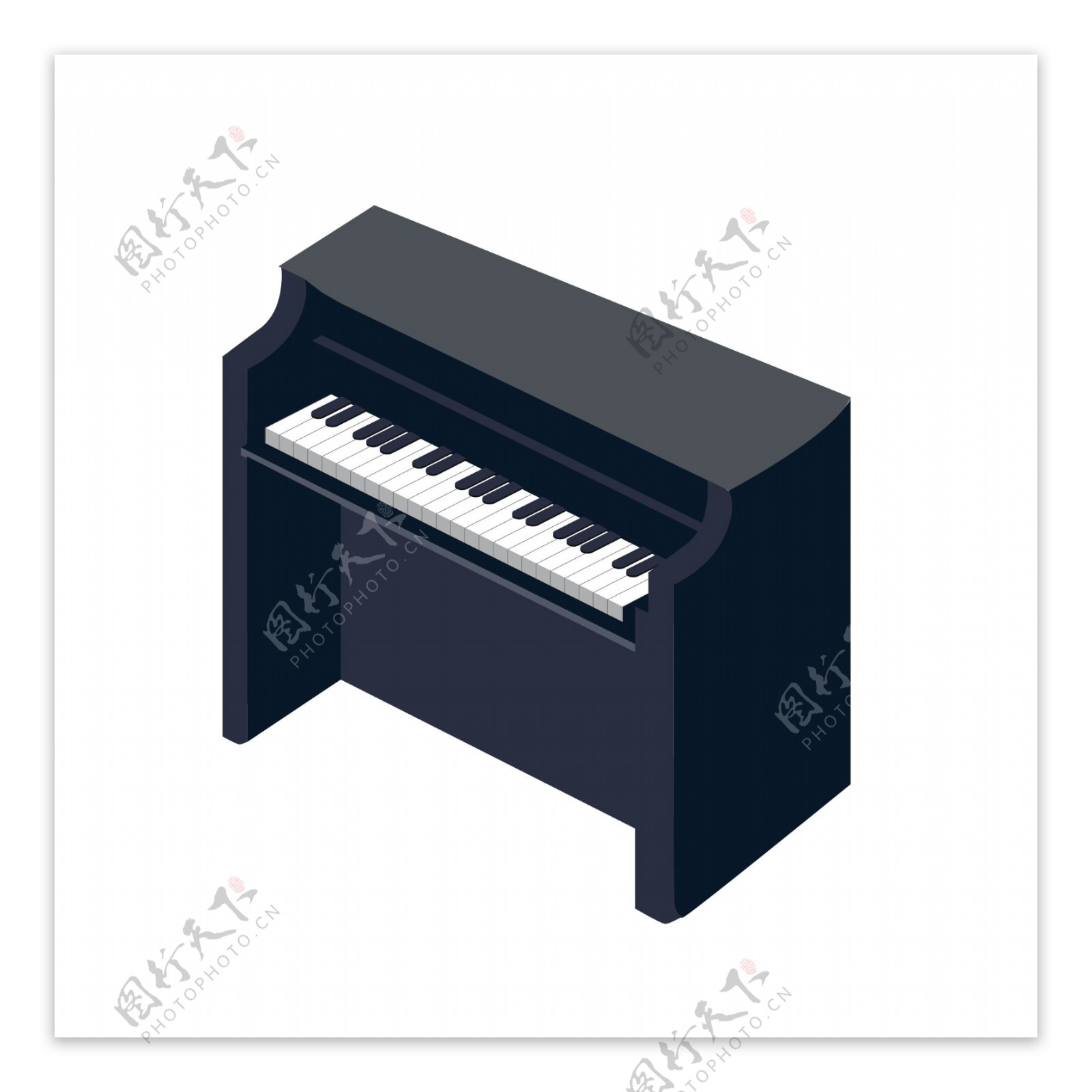 黑色的音乐钢琴插画