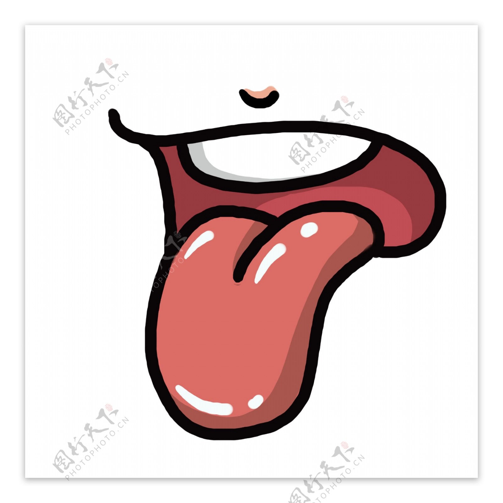 人体口腔舌头插画