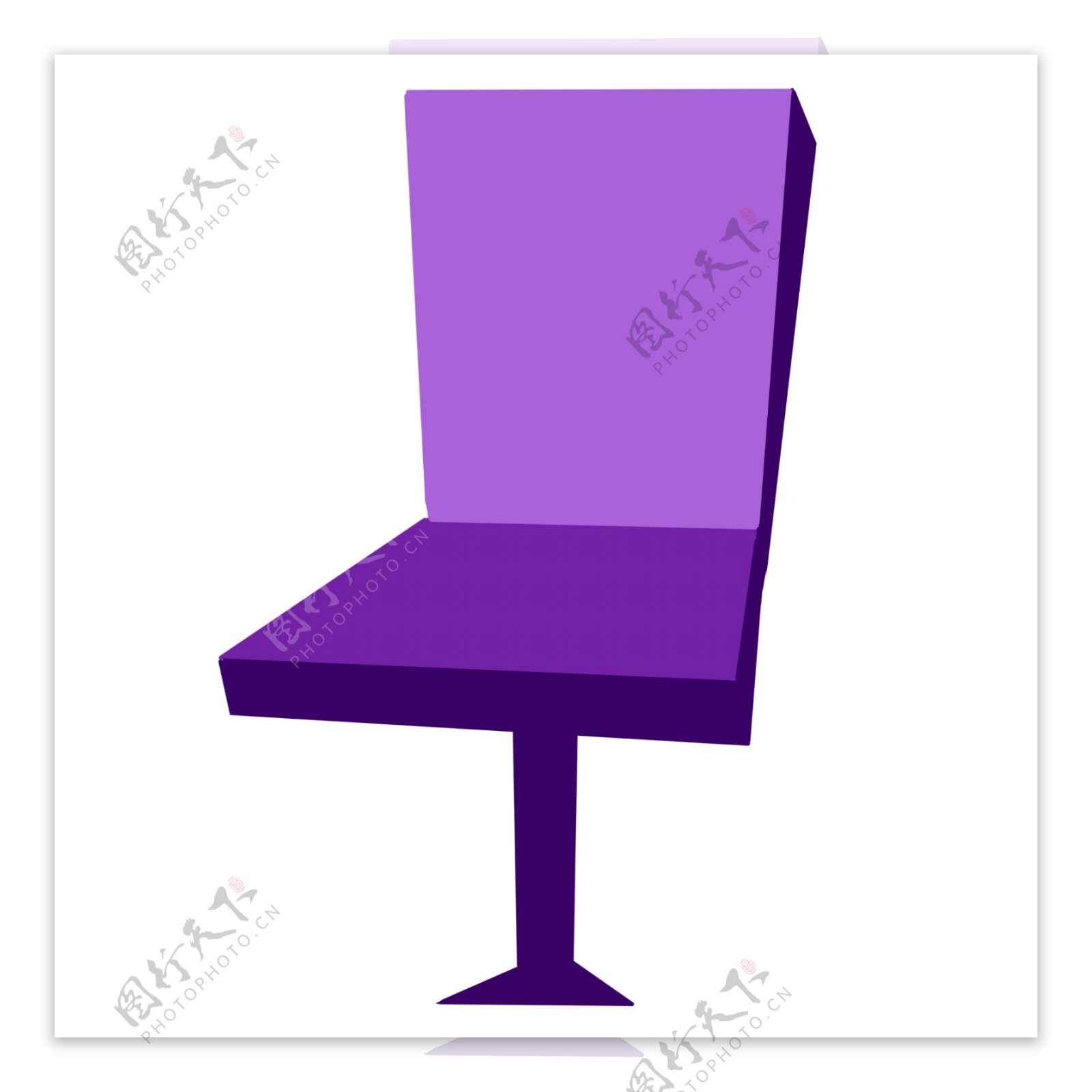 创意紫色椅子插图