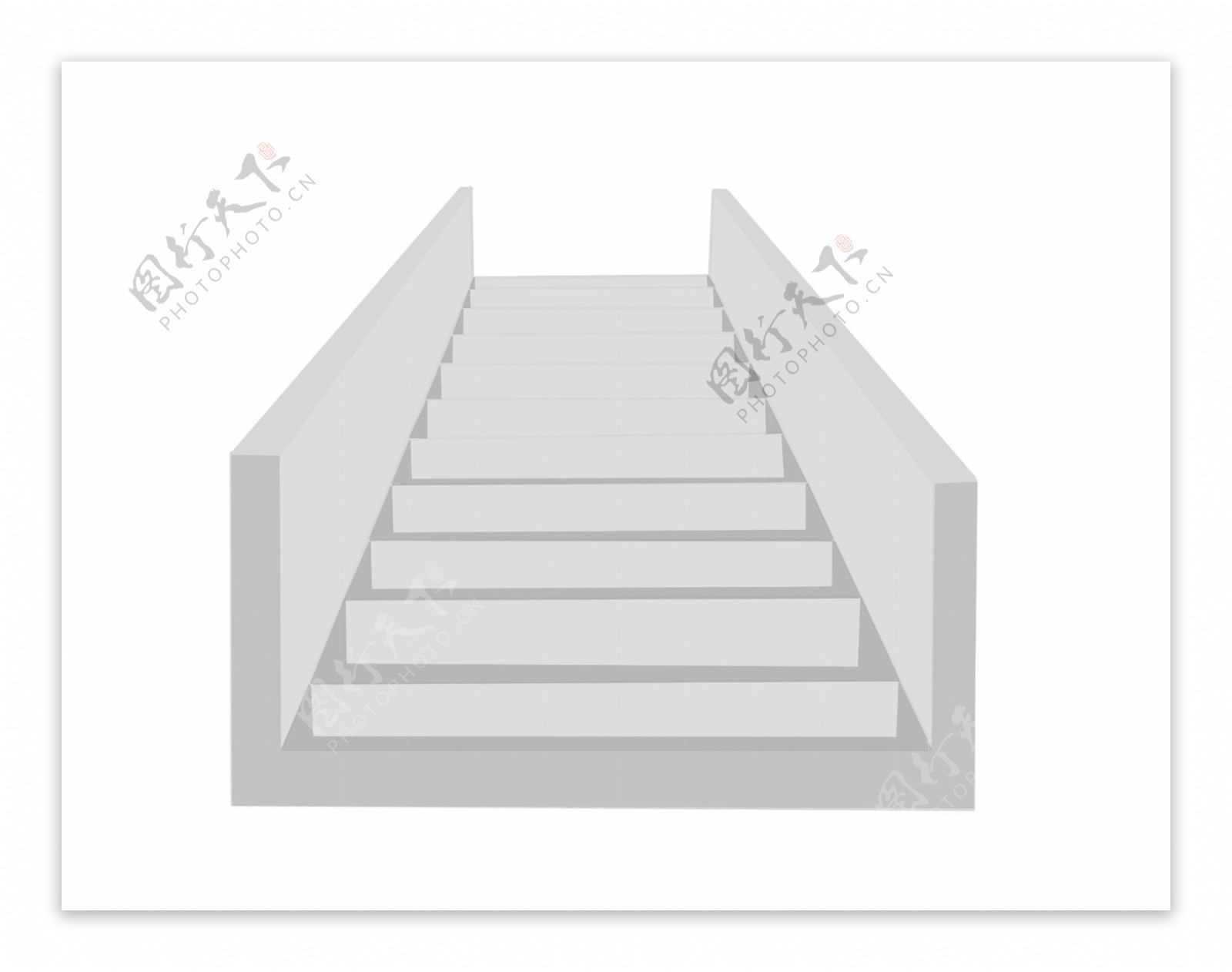 灰色的楼梯装饰插画