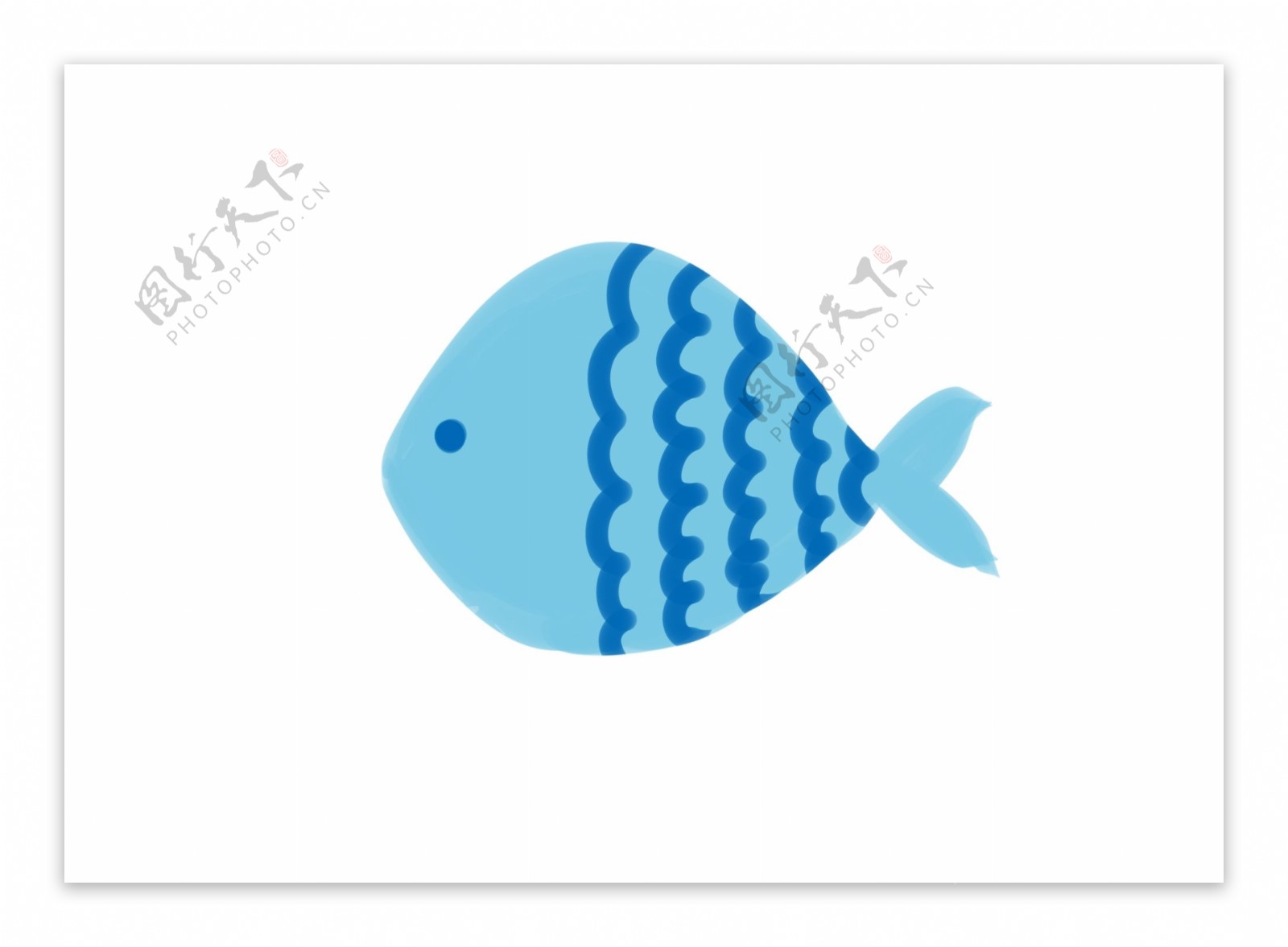 手绘彩鱼装饰图案