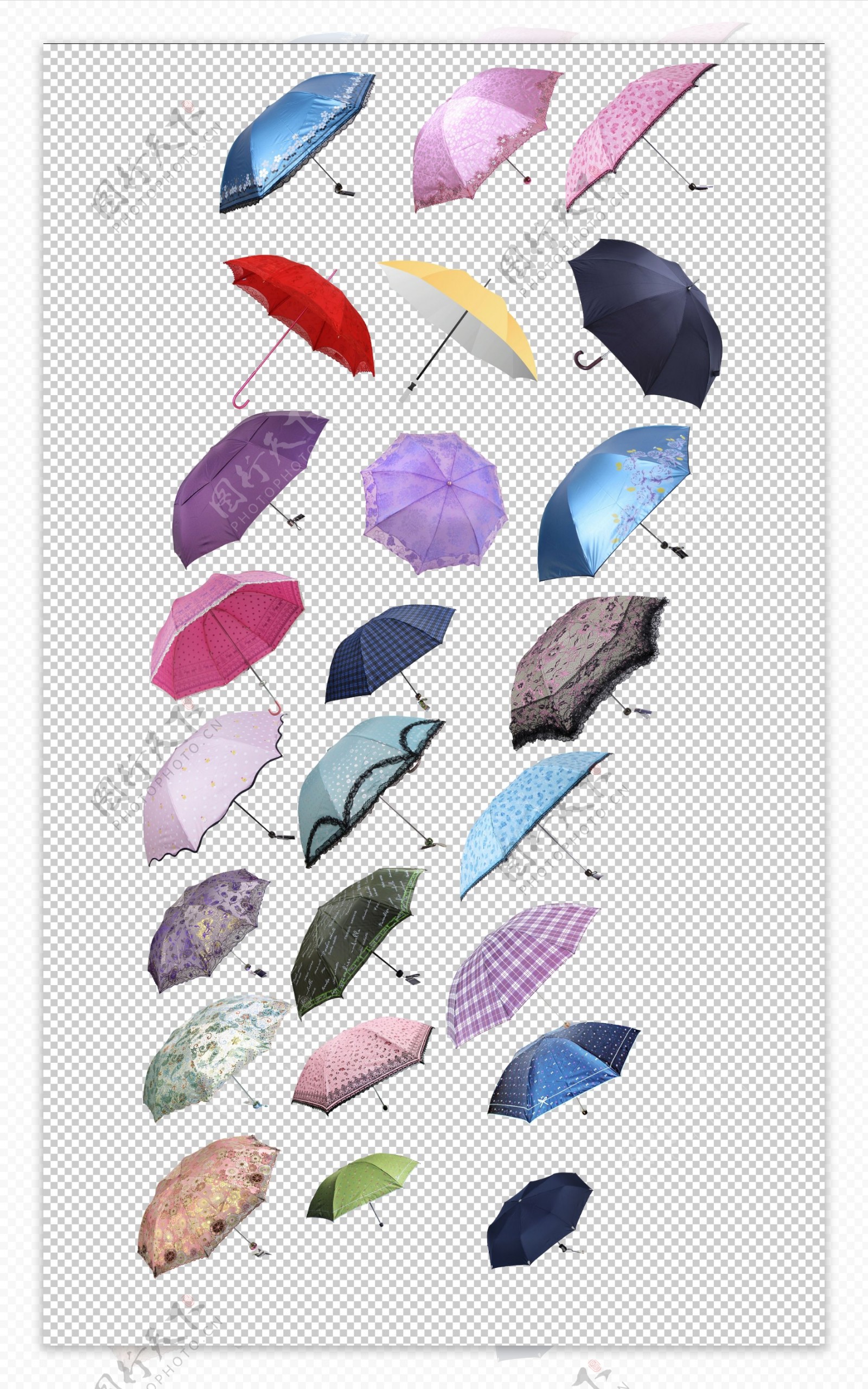 高清实物雨伞日常遮阳伞晴雨两用