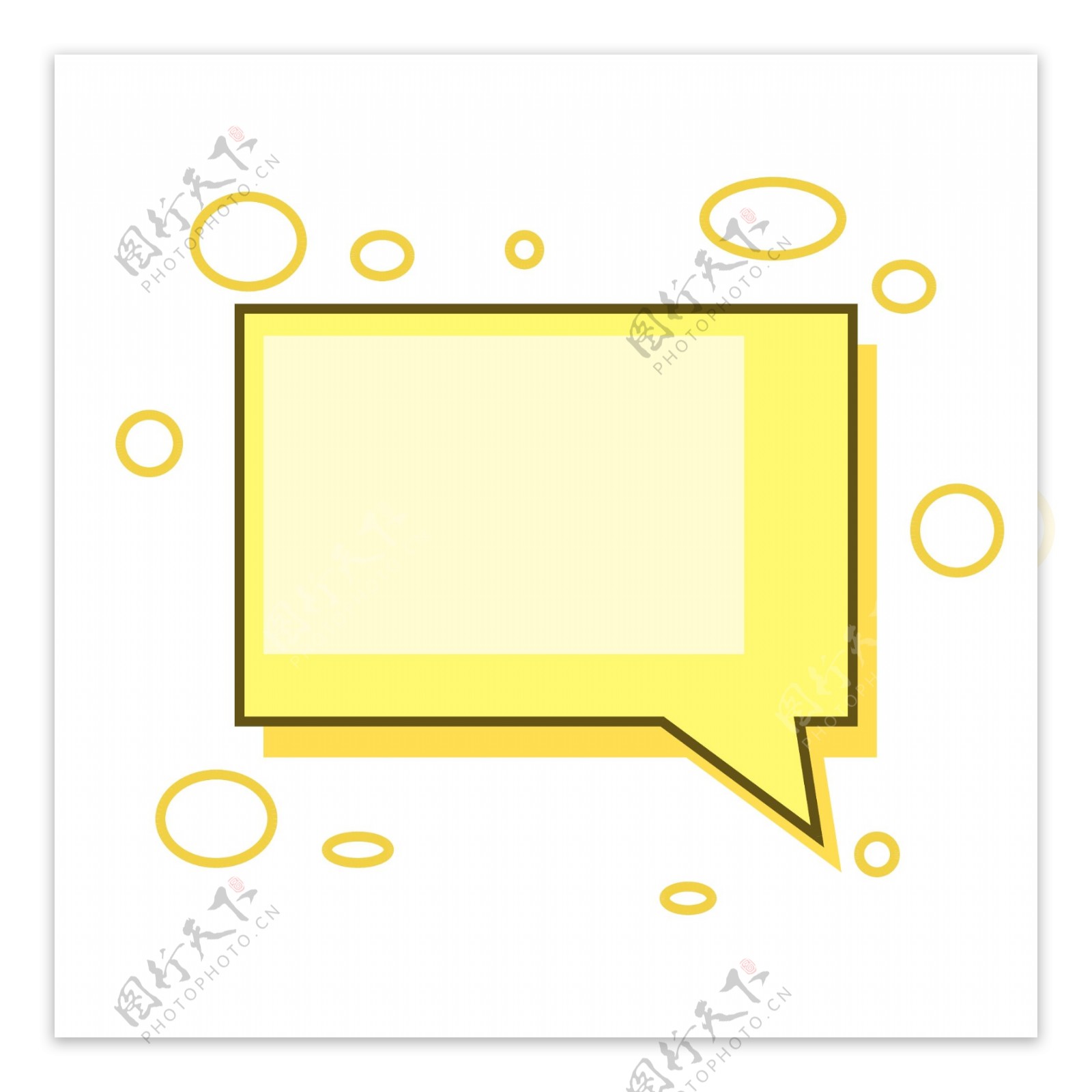 黄色对话框边框