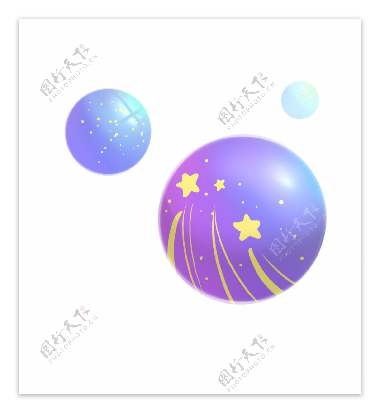 紫色圆形泡泡