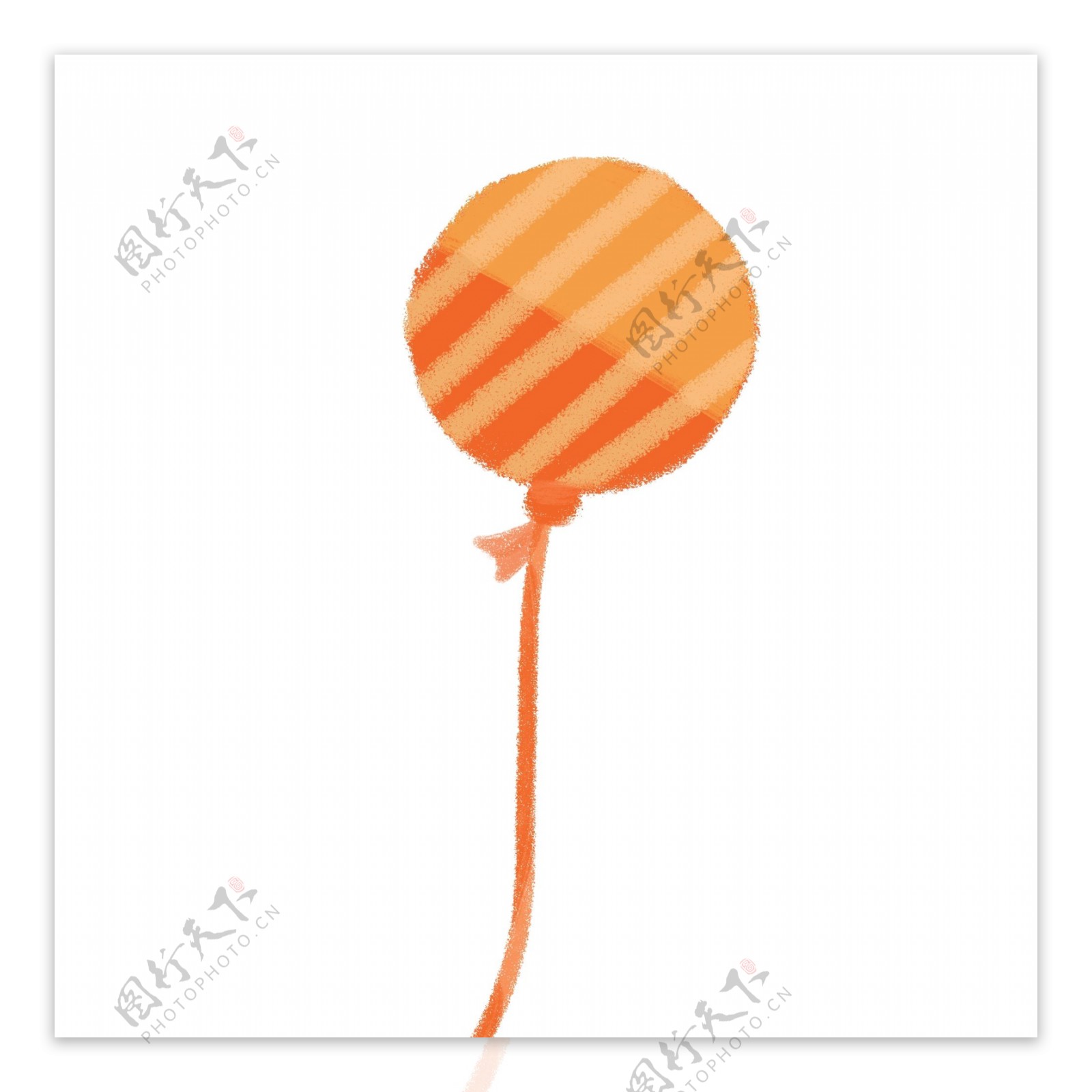 橘色条纹气球