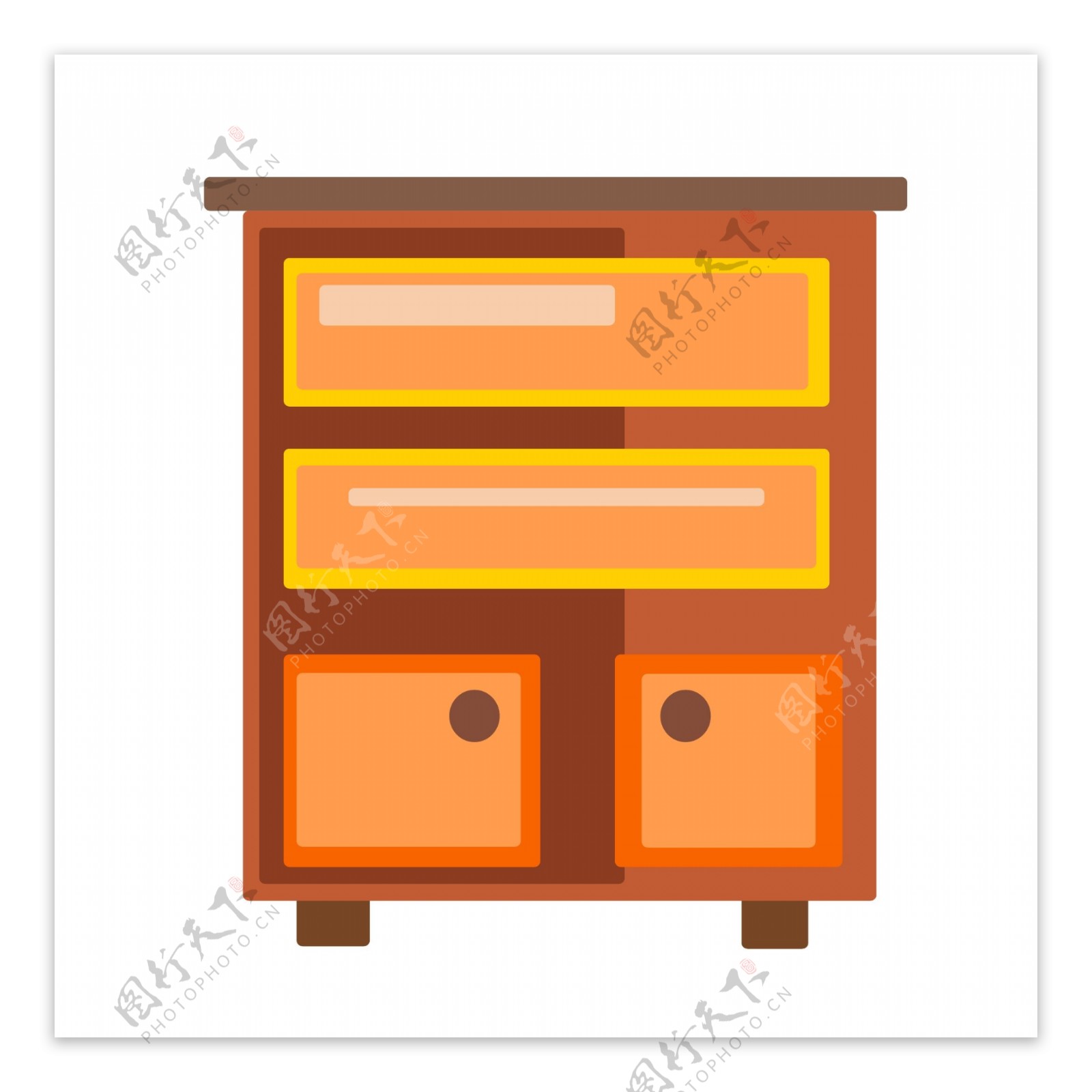 棕色木质柜子