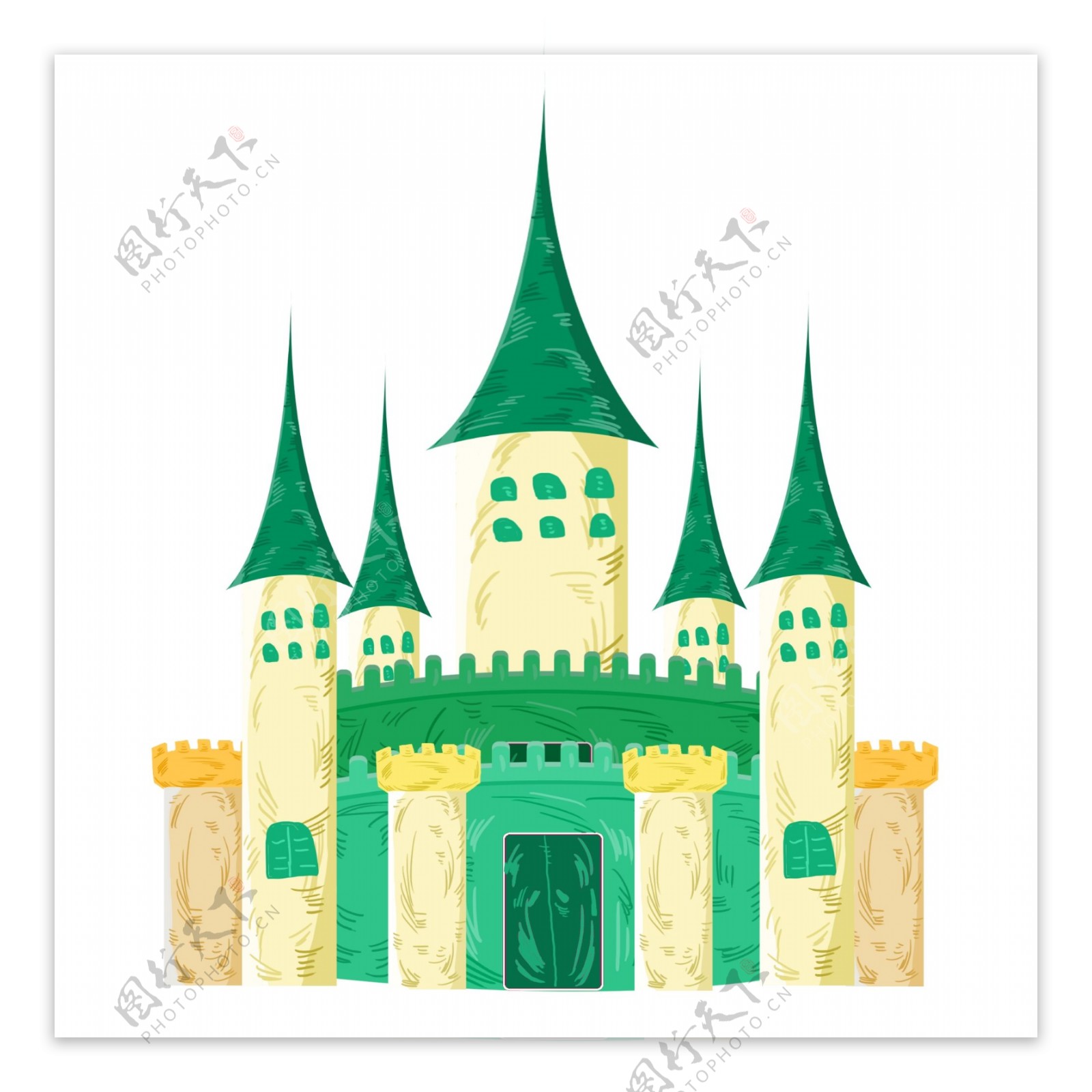 彩色儿童城堡建筑