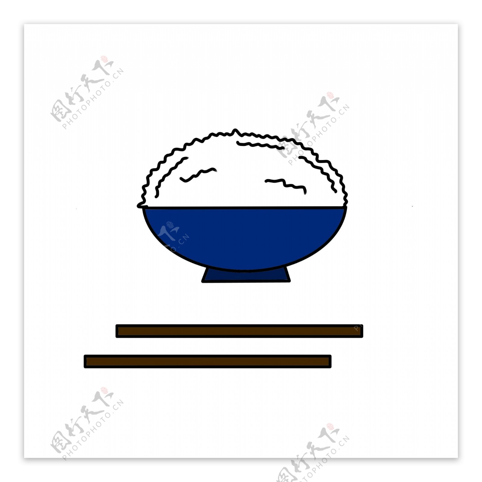 电饭锅。盛在碗里的米饭。插画图片素材_ID:414945437-Veer图库