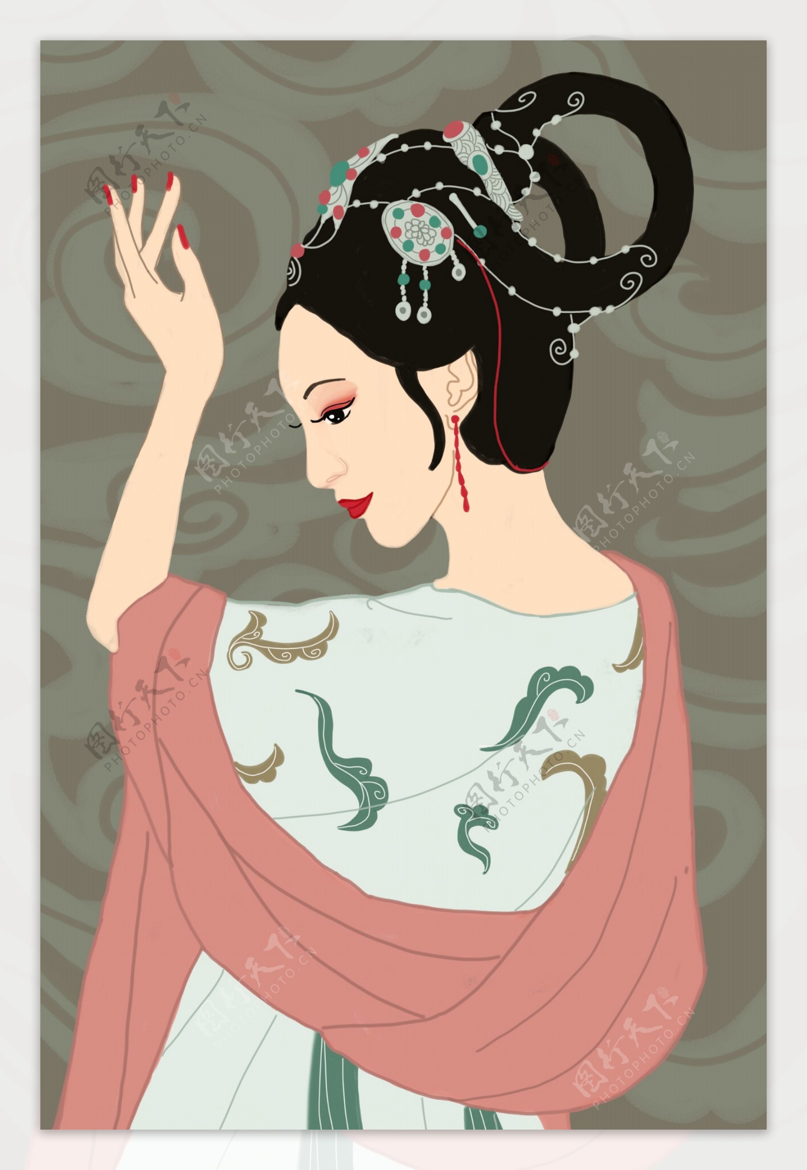 中国传统文化服饰之汉服古装女子