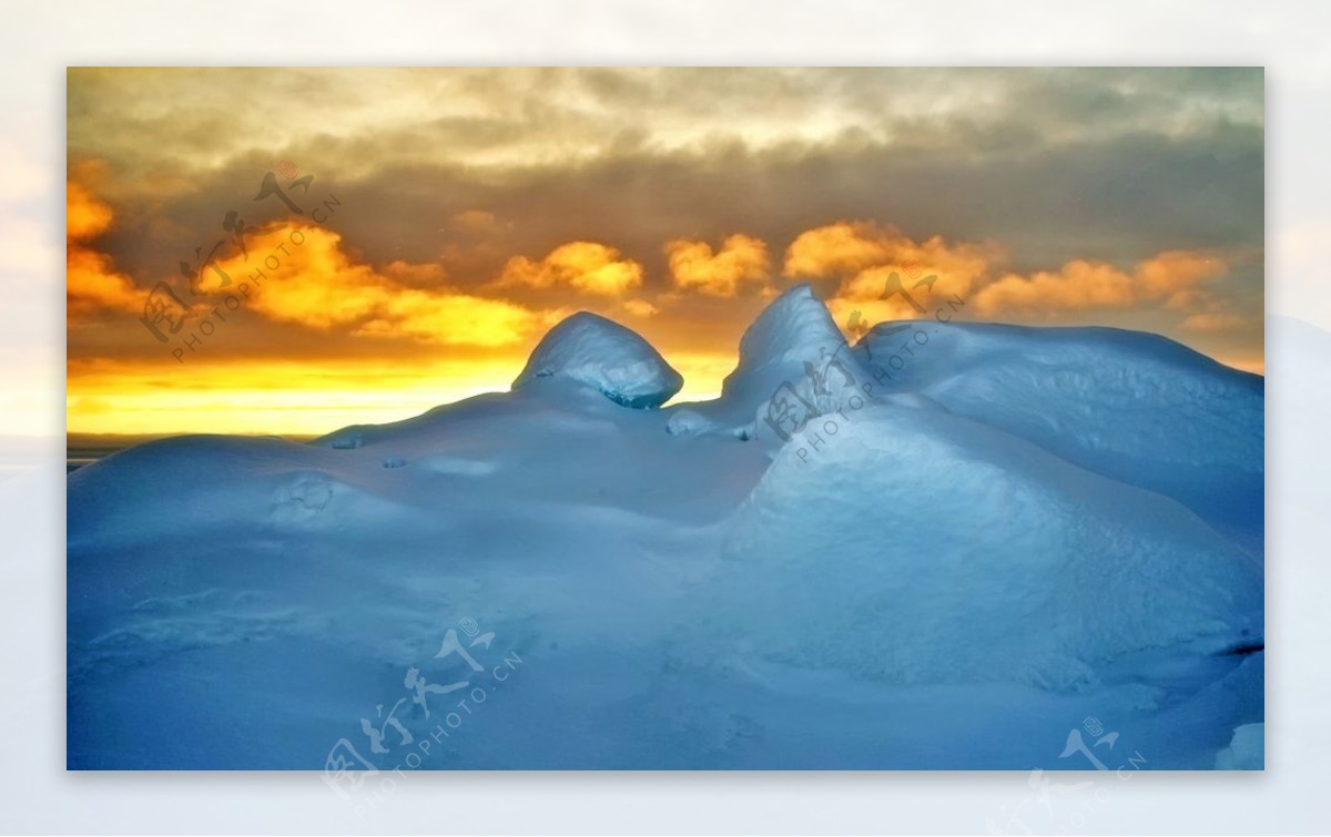 南极的雪景