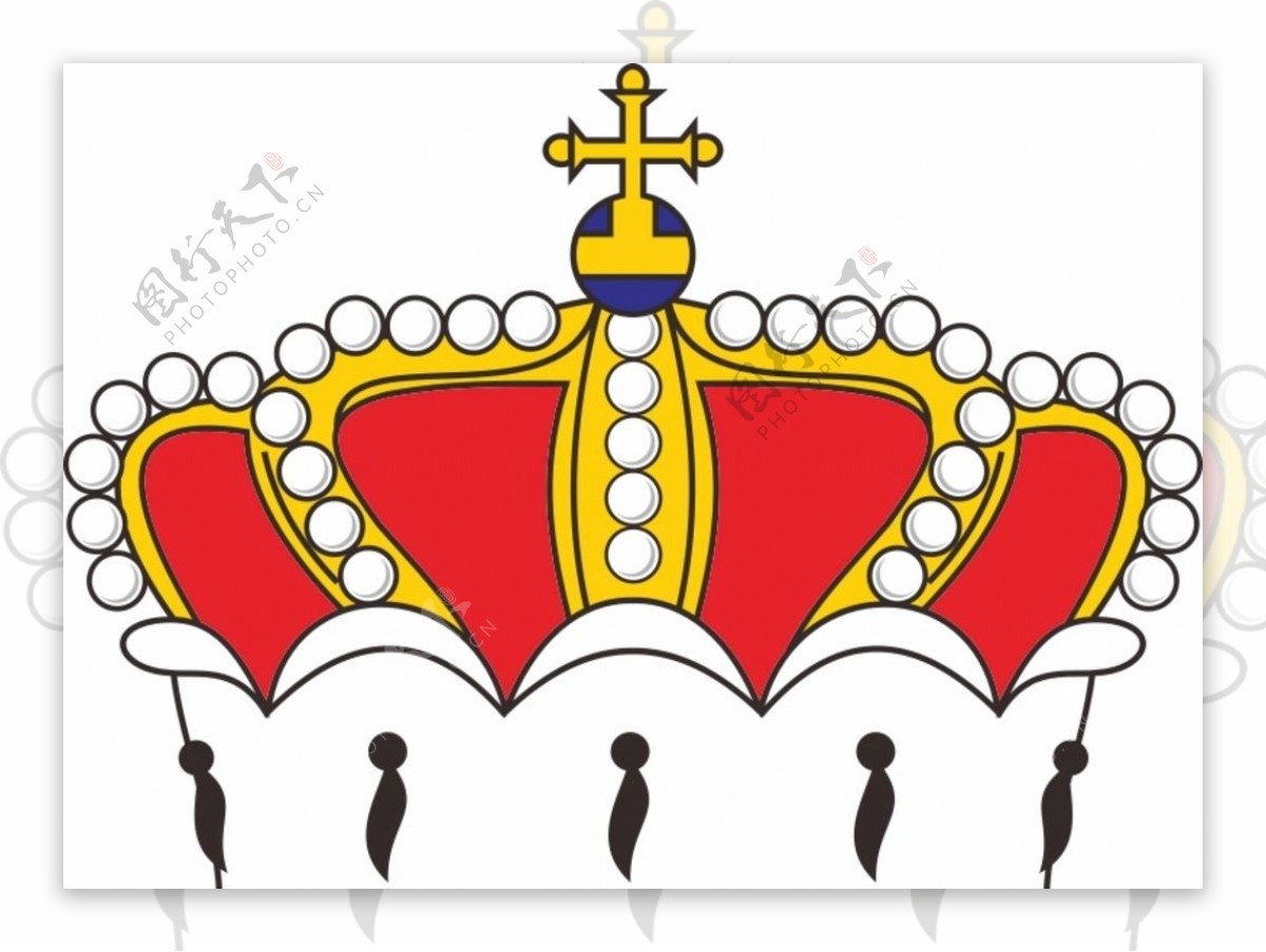 皇冠传统纹饰纹饰矢量图