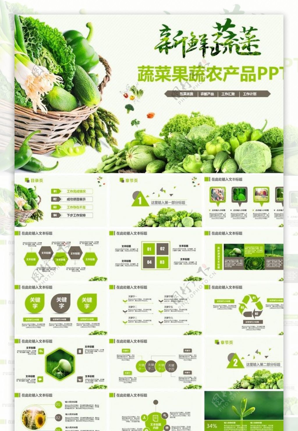 绿色新鲜蔬菜食品农产品推广宣传