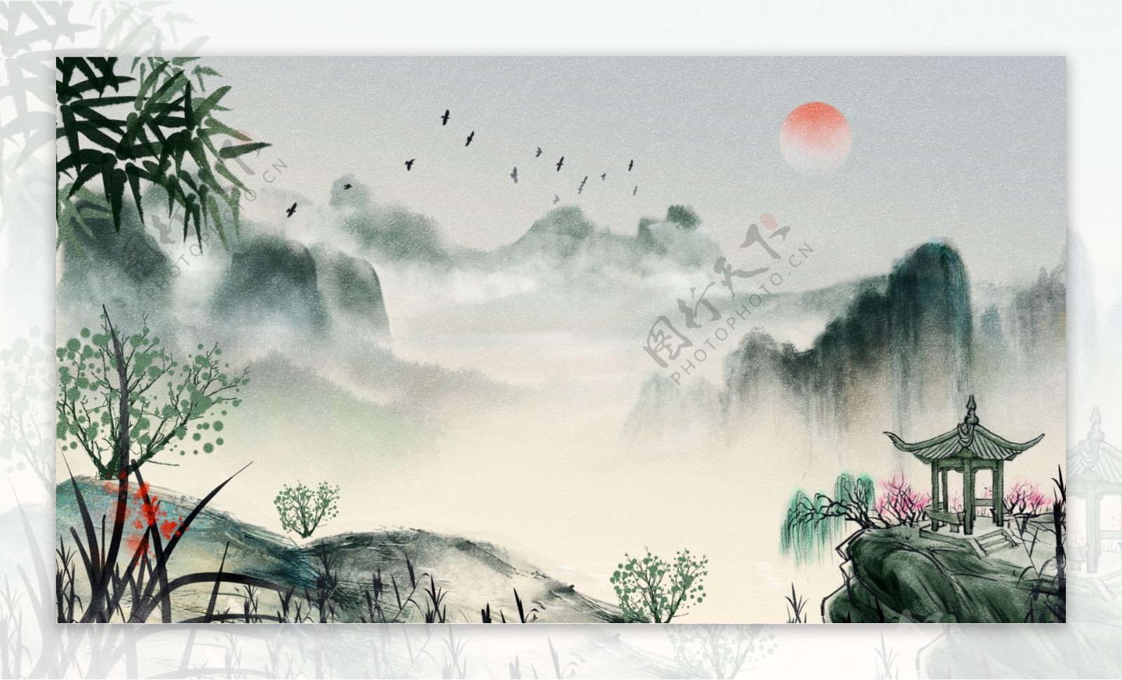 中国水墨画风景画