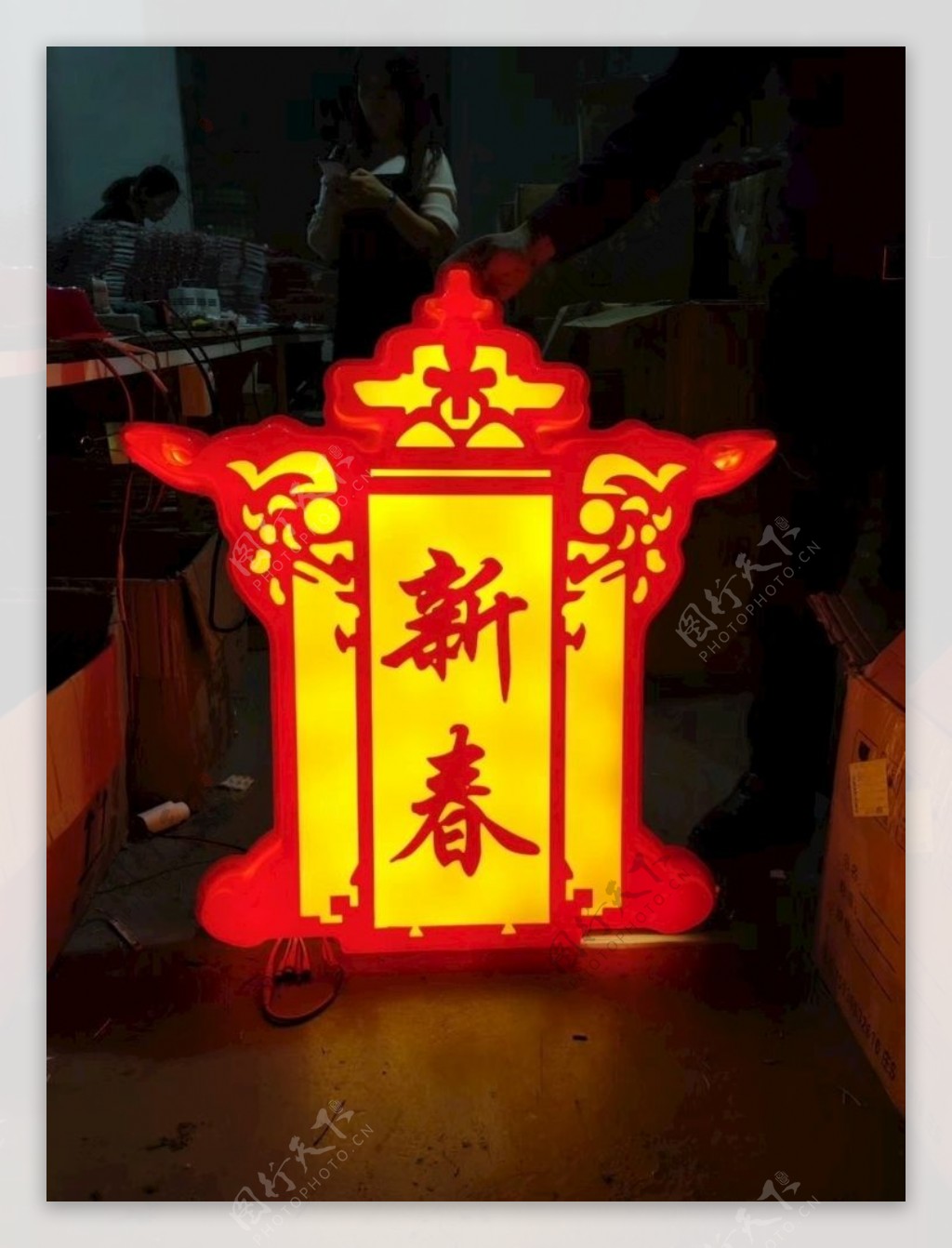春节路灯杆装饰新春路灯吸塑灯箱