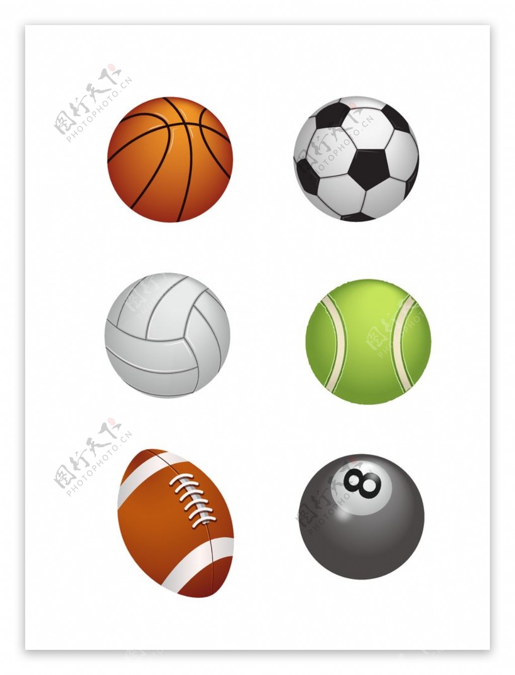 矢量手绘球类运动图片素材免费下载 - 觅知网