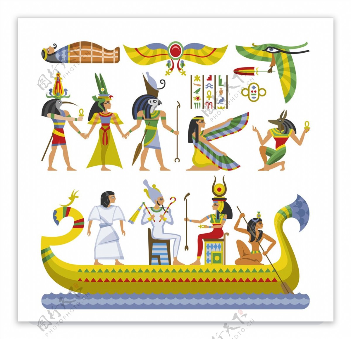 埃及文化插画