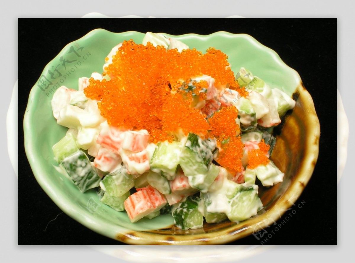 日式蟹子沙拉图片素材-编号11063228-图行天下
