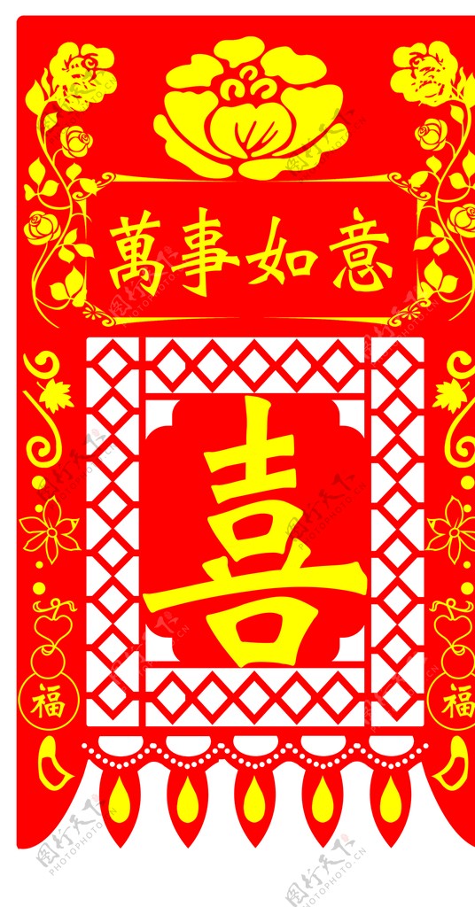 福禄寿喜财春节新年