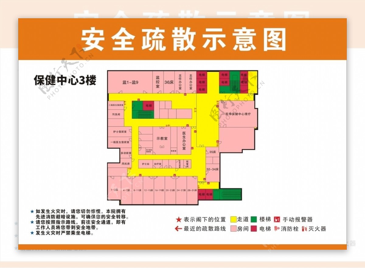 安全疏散示意图