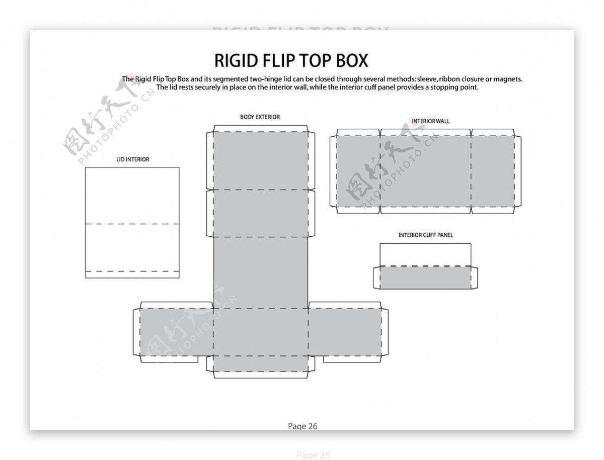 纸盒包装平面图