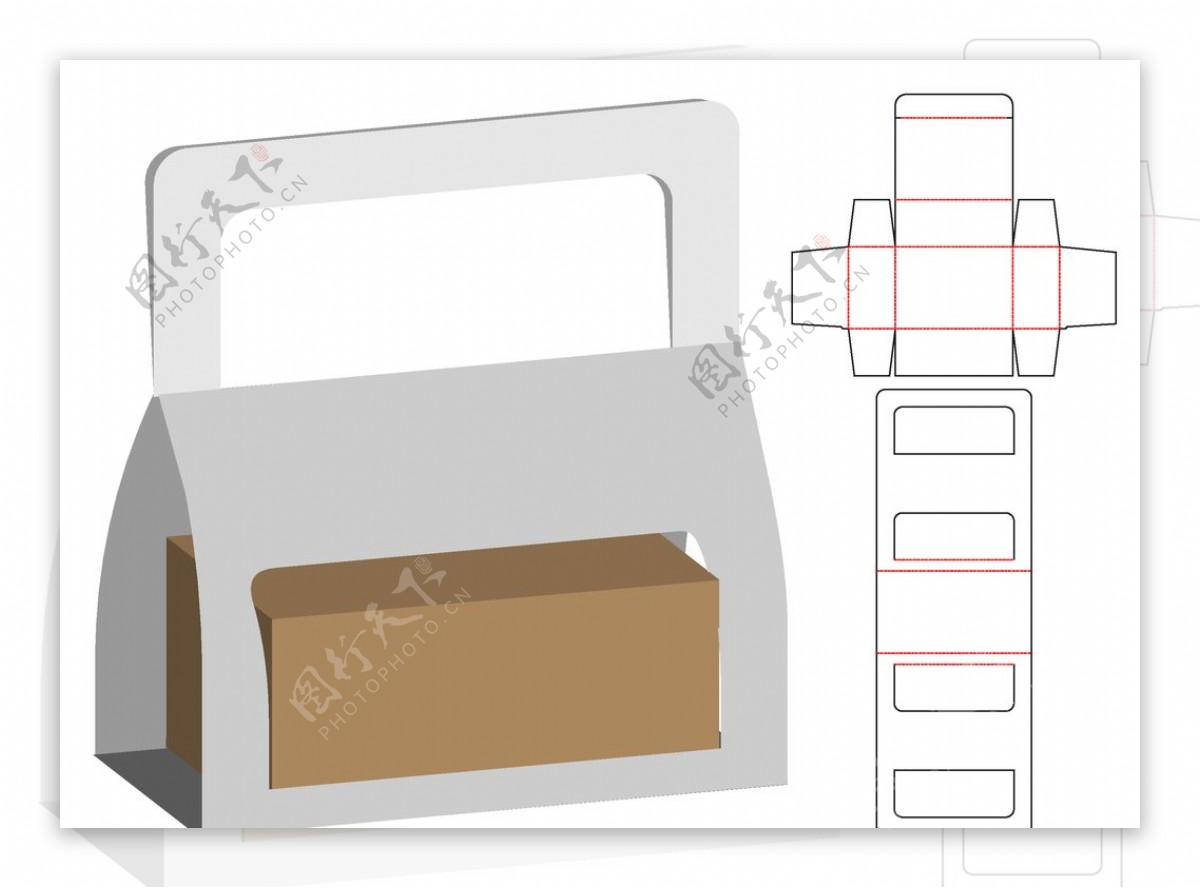 纸质包装盒刀模设计图