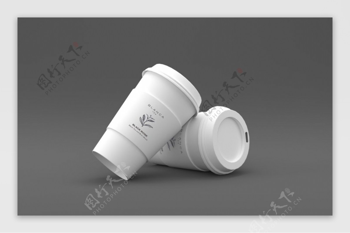 咖啡纸杯子包装效果图样机