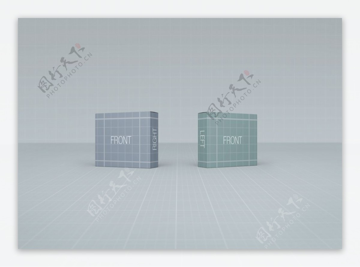 3C电子产品纸盒包装效果图样机