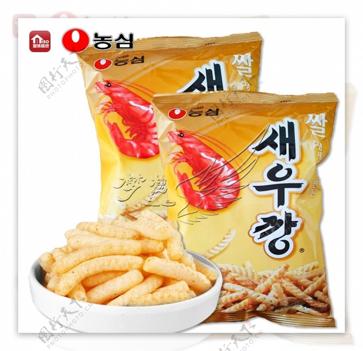 韩国农心米制虾条详情
