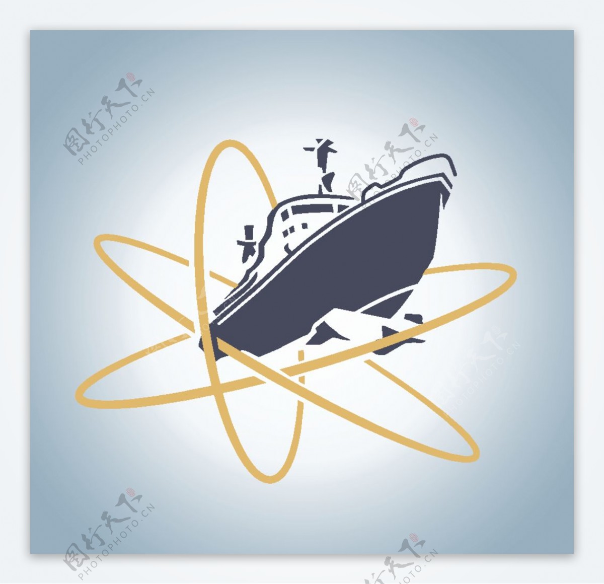 轮船卡通素材图表商标设计