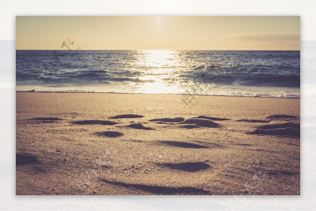 沙滩海洋日落