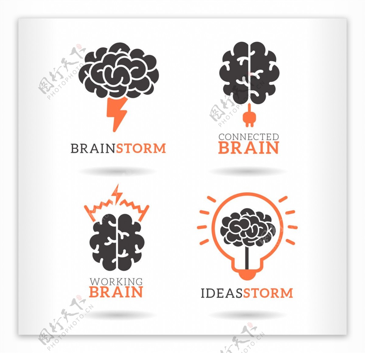 创意大脑logo标志
