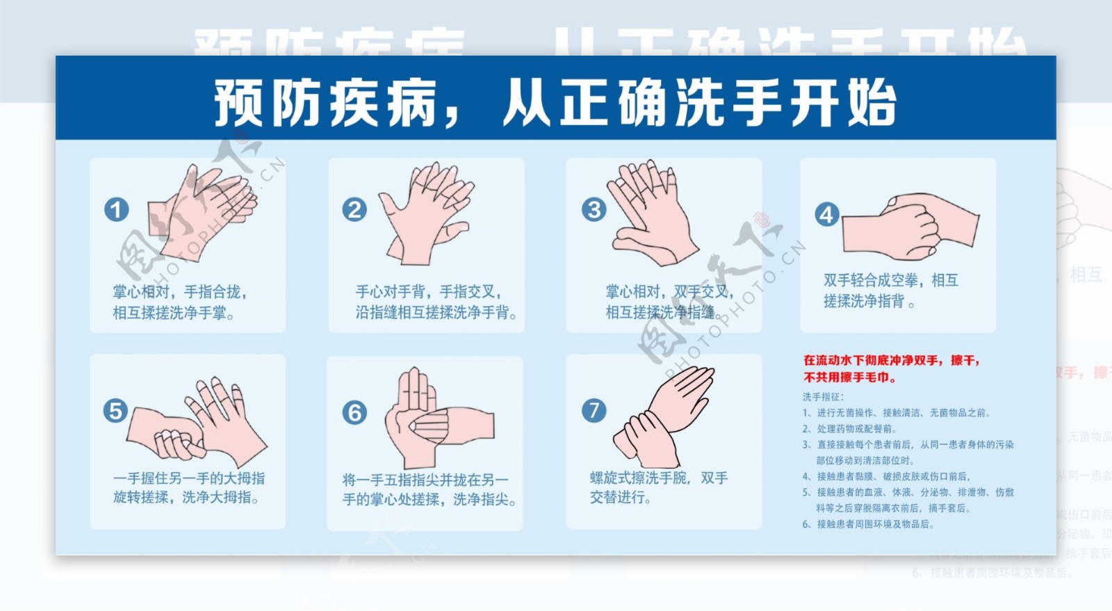 校园洗手七步法