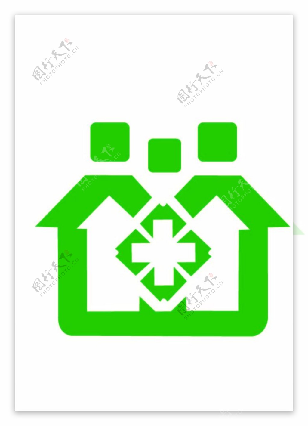 AI标志绿色立体矢量图