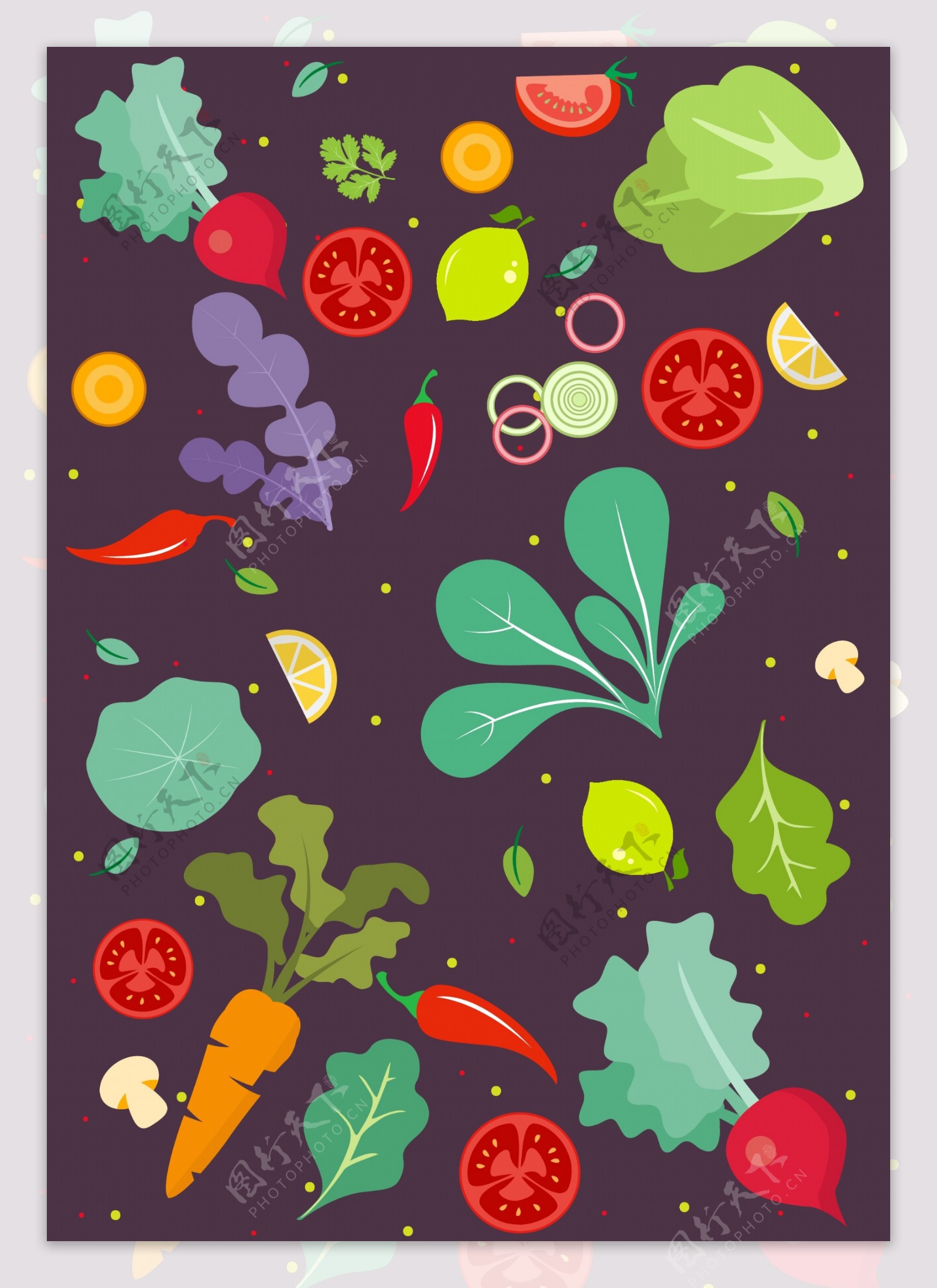 彩色蔬菜水果