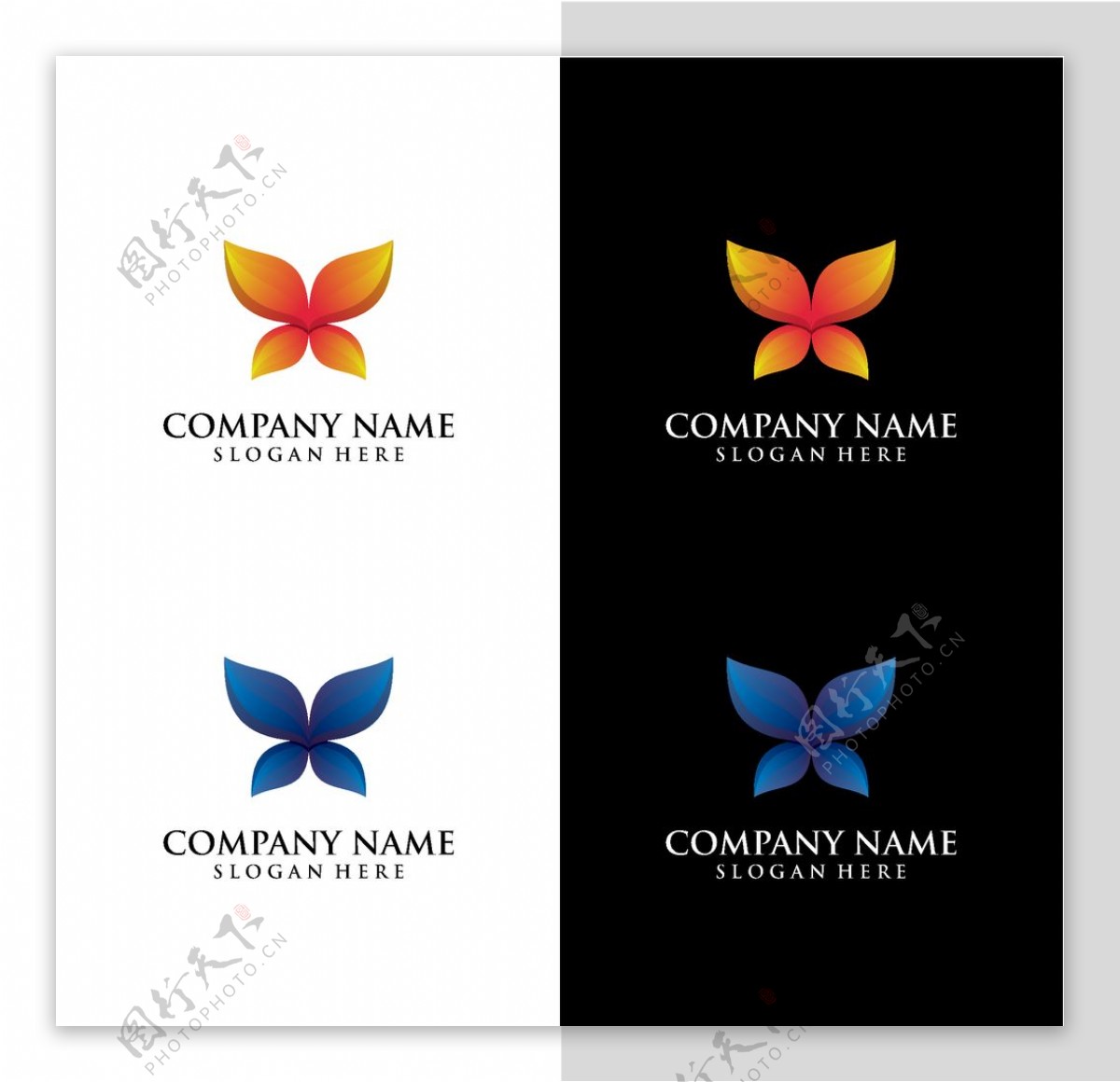 蝴蝶女性logo设计图片素材-编号24582644-图行天下