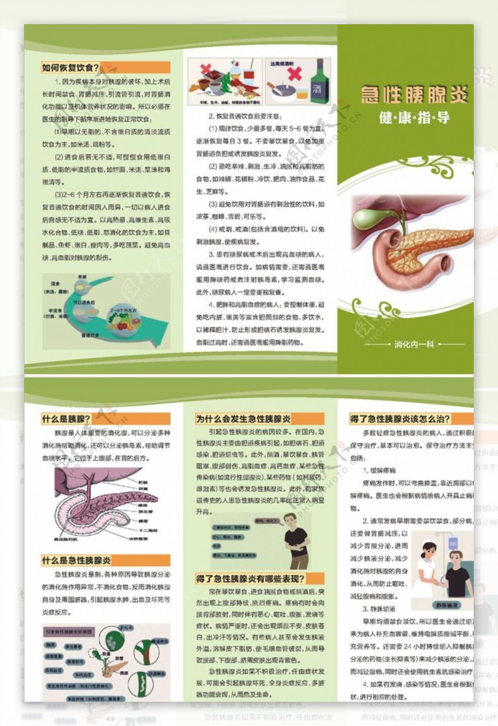 急性胰腺炎健康教育指导折页
