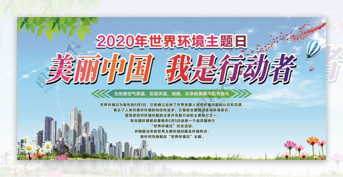 2020环境日展板