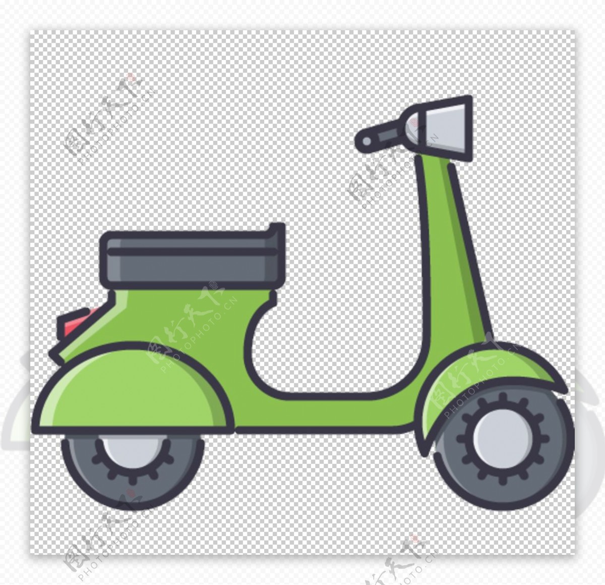 绿色踏板车