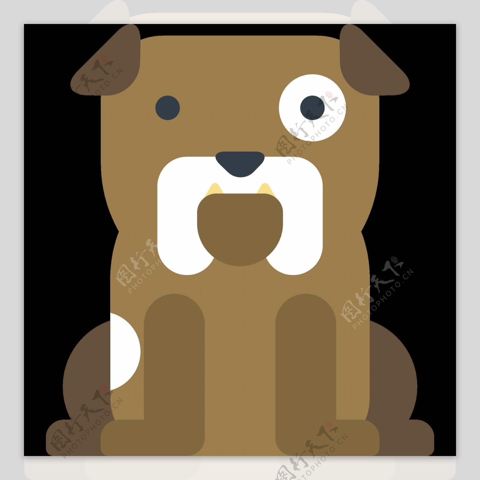 小狗动物标志图形图标装饰素材