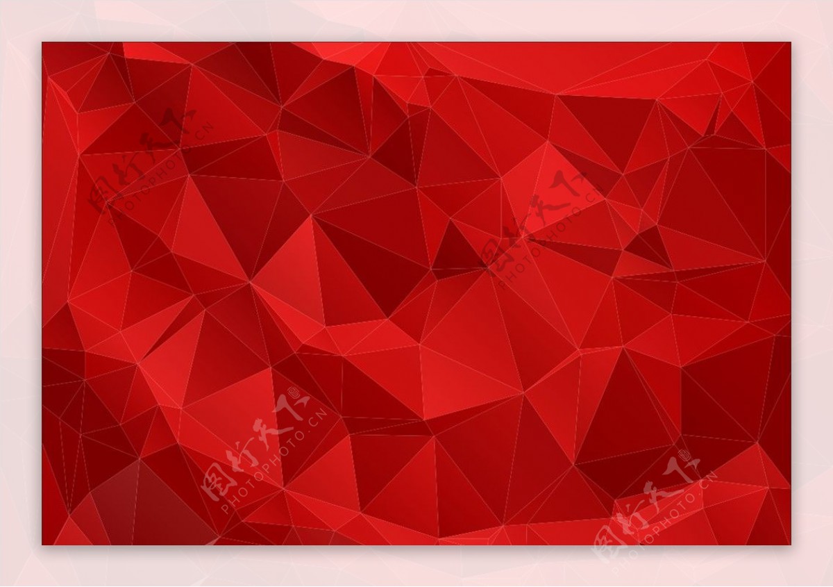 红色几何炫彩红色背景