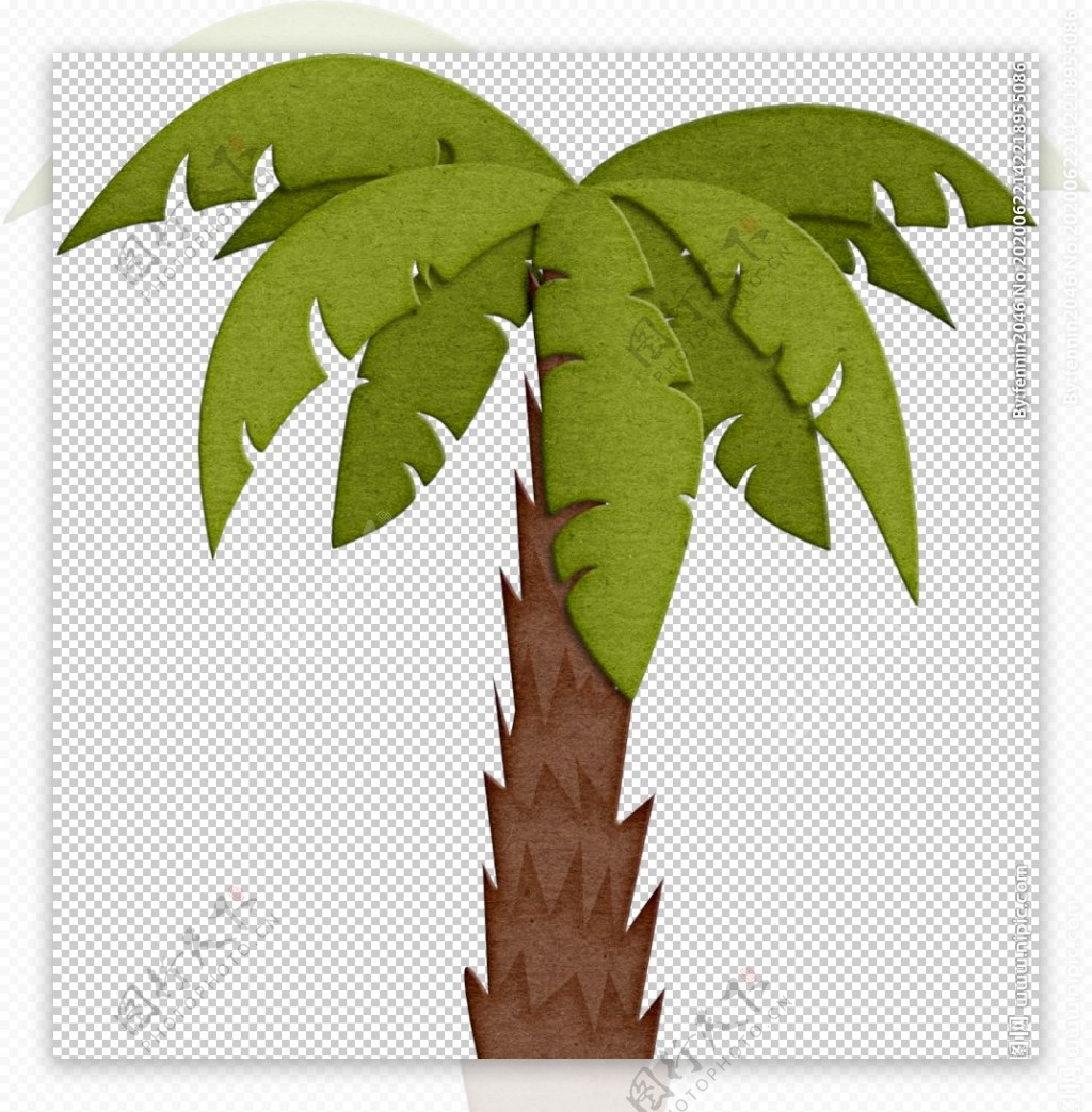 简约卡通椰子树