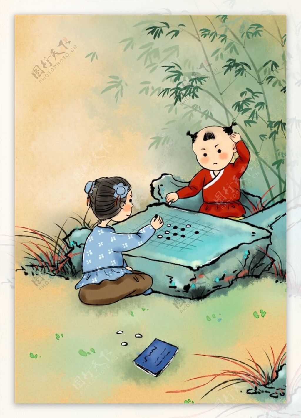 2020中国风国学儿童下棋